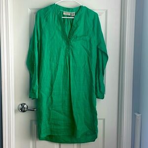 Martha Stewart 100% linen dress long sleeve